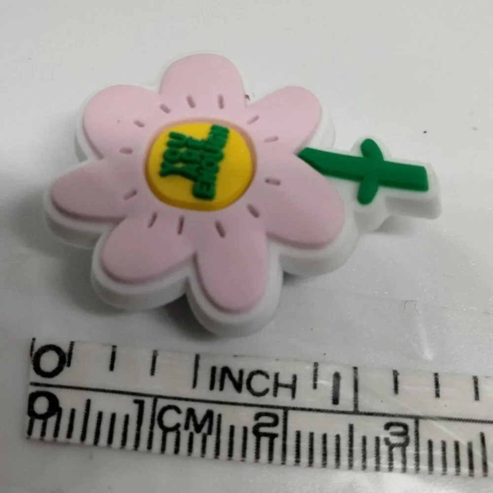 You are enough Shoe Charm  Pink flower Daisy